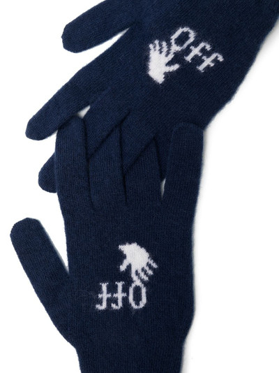 Off-White logo-intarsia gloves outlook