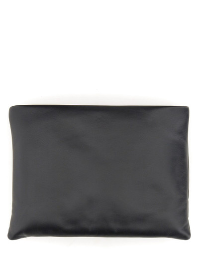 SAINT LAURENT LARGE PADDED LEATHER CLUTCH BAG WITH LOGO outlook