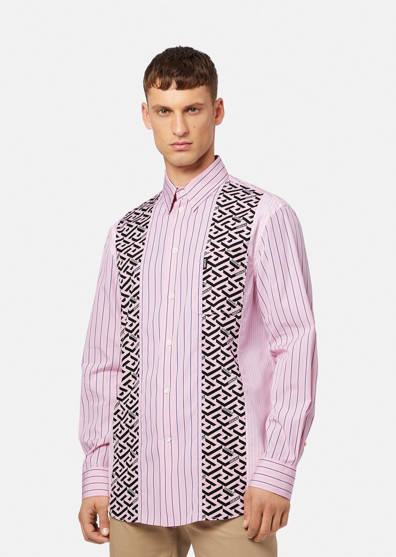 VERSACE La Greca Cotton Poplin Shirt outlook