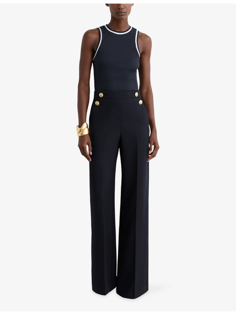 REISS Matilda Contrast-Trim Stretch-Cotton Vest outlook