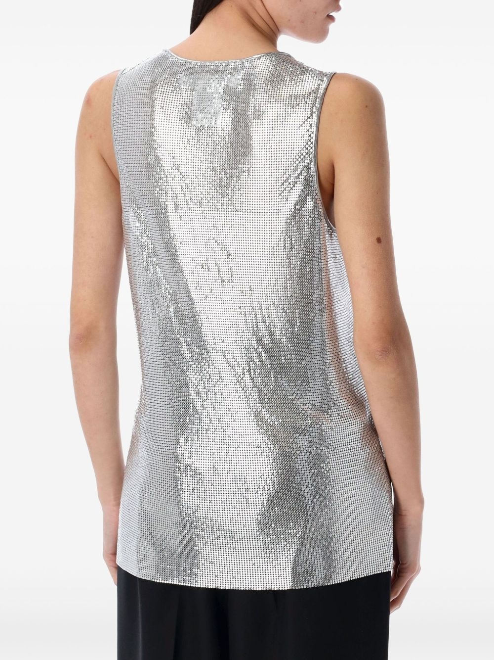 sequin-embellished tank top - 2