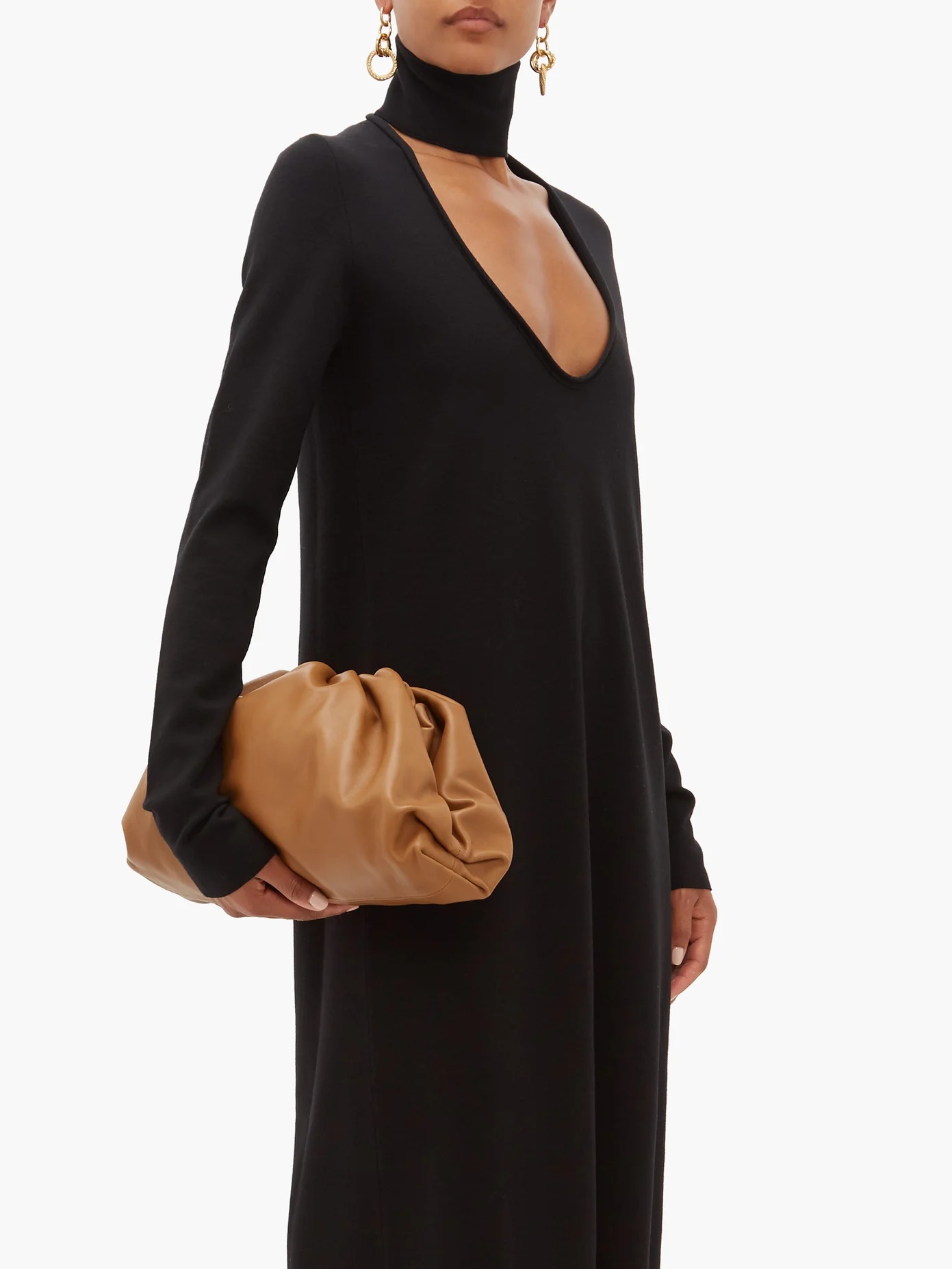 High-neck wool-blend maxi dress - 7