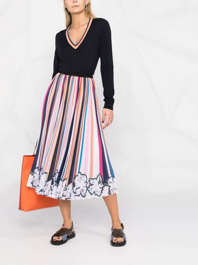 Paul Smith striped midi skirt outlook