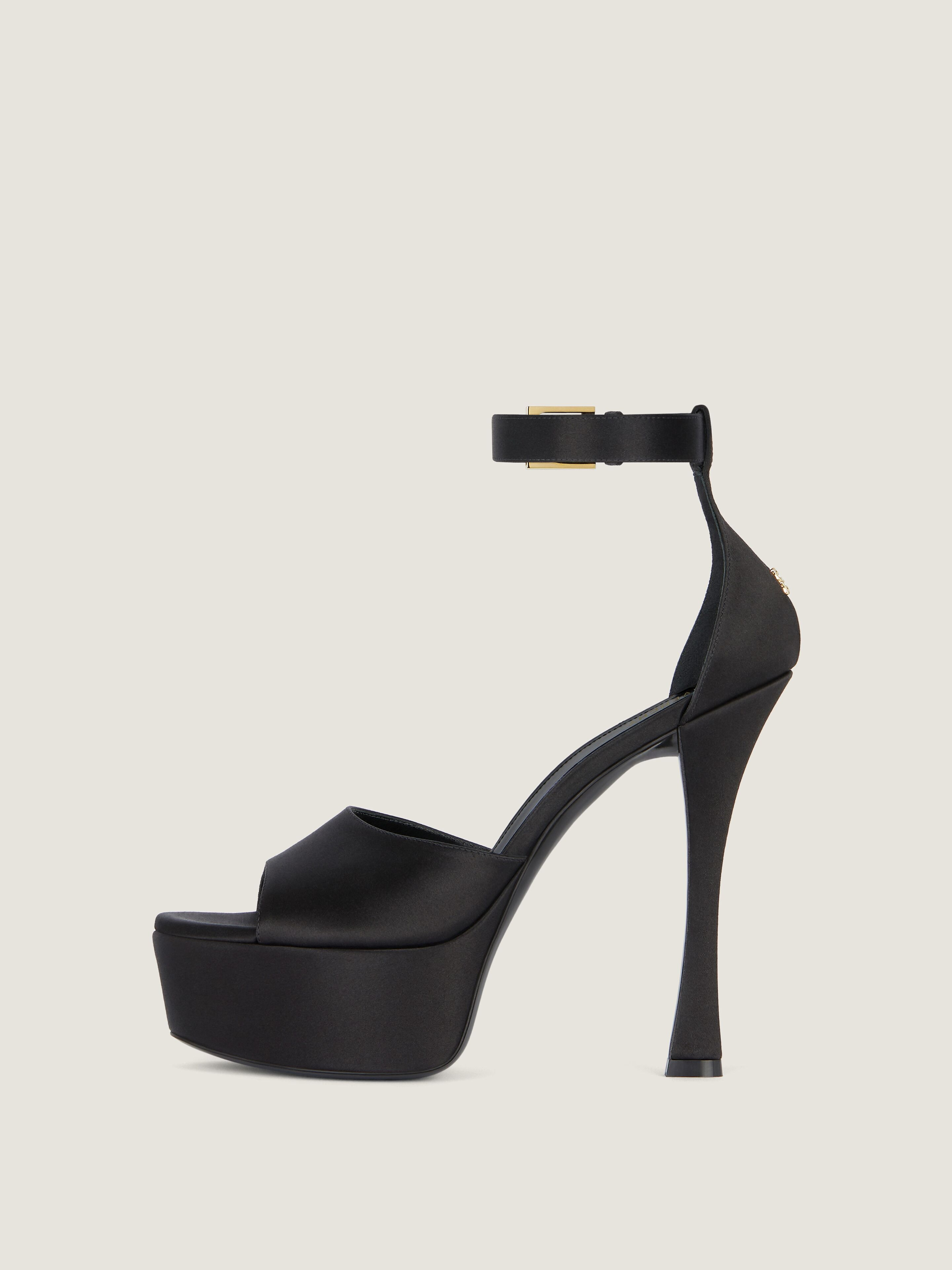 4G LIQUID PLATFORM SANDALS IN SATIN - 2