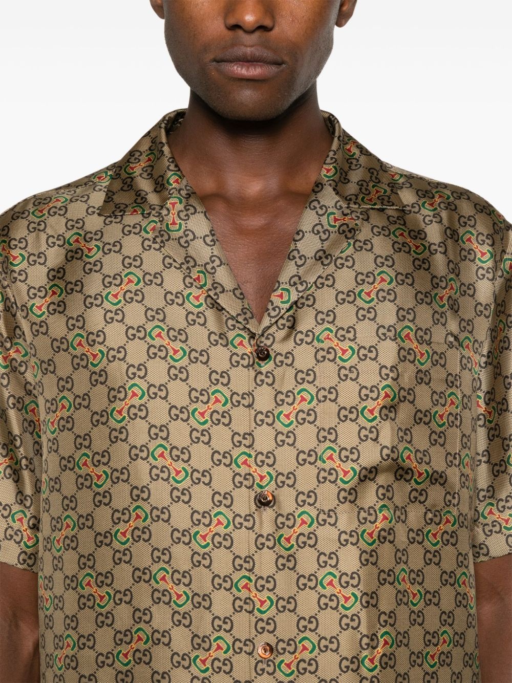 GG-Horsebit silk shirt - 5