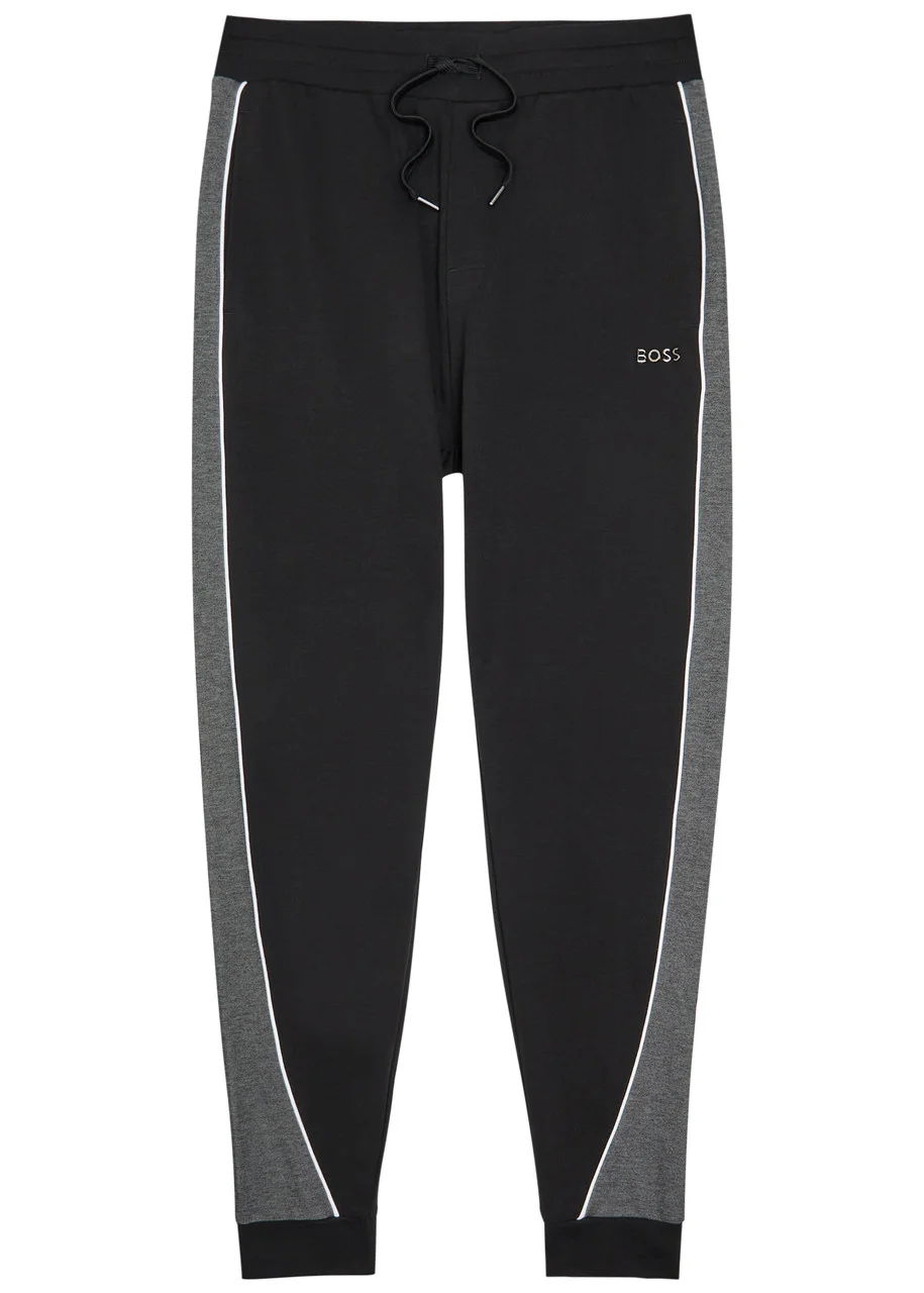 Boss Logo Panelled Cotton-blend Track Pants - 1