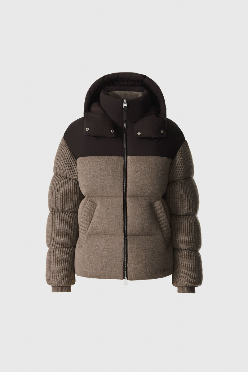 GREER Cashmere-Blend Down Jacket with Removable Hood 1