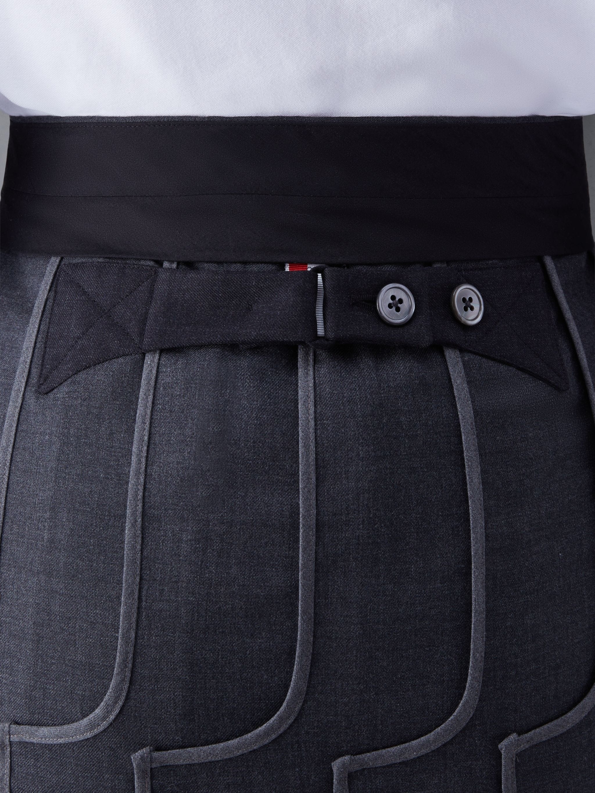 Twill Classic Backstrap Pleated Skirt - 6