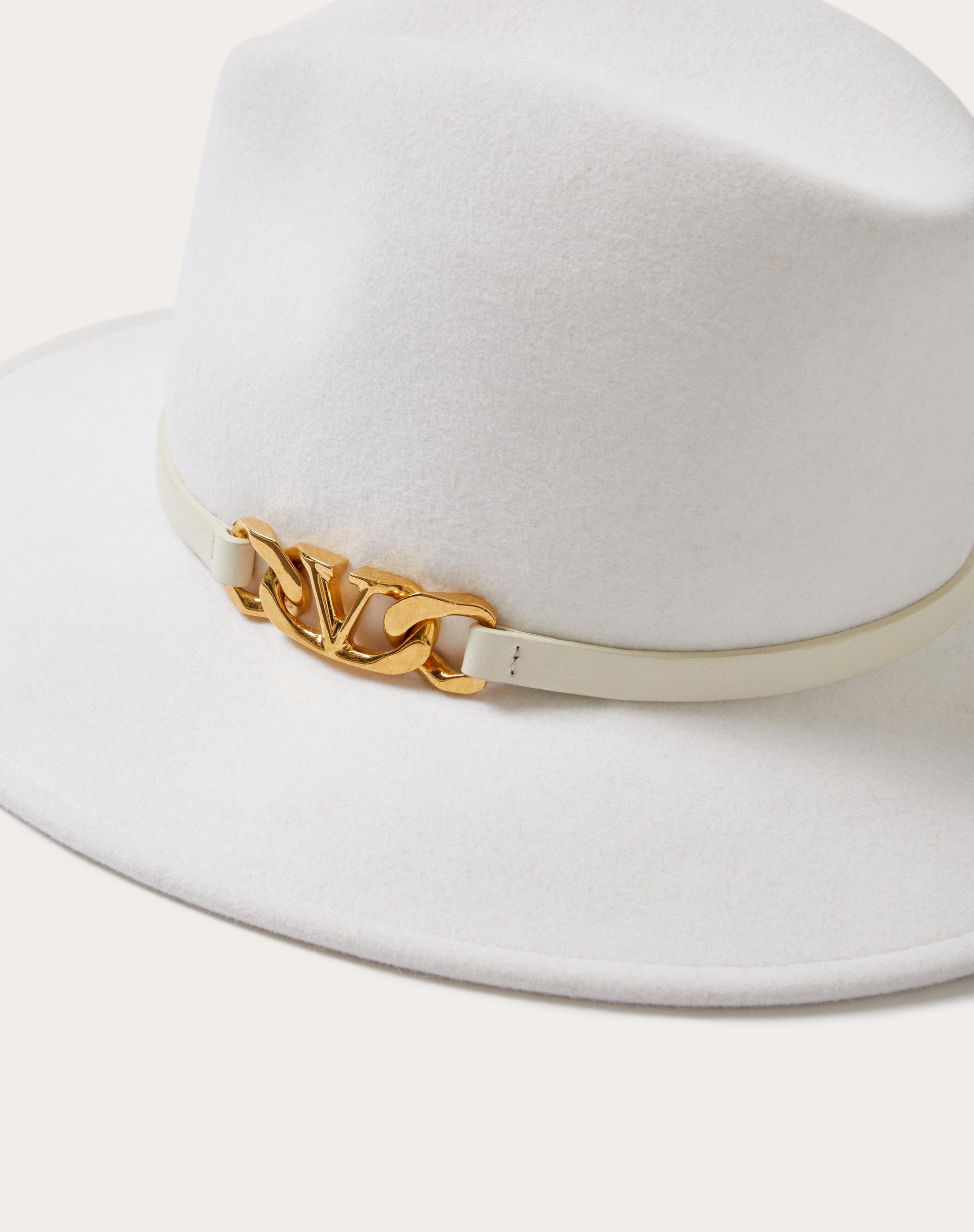 VALENTINO GARAVANI VLOGO CHAIN FEDORA HAT - 2