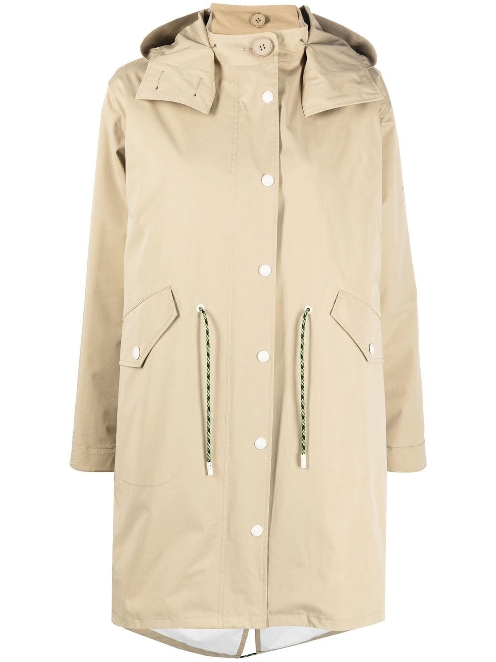 drawstring waist raincoat - 1