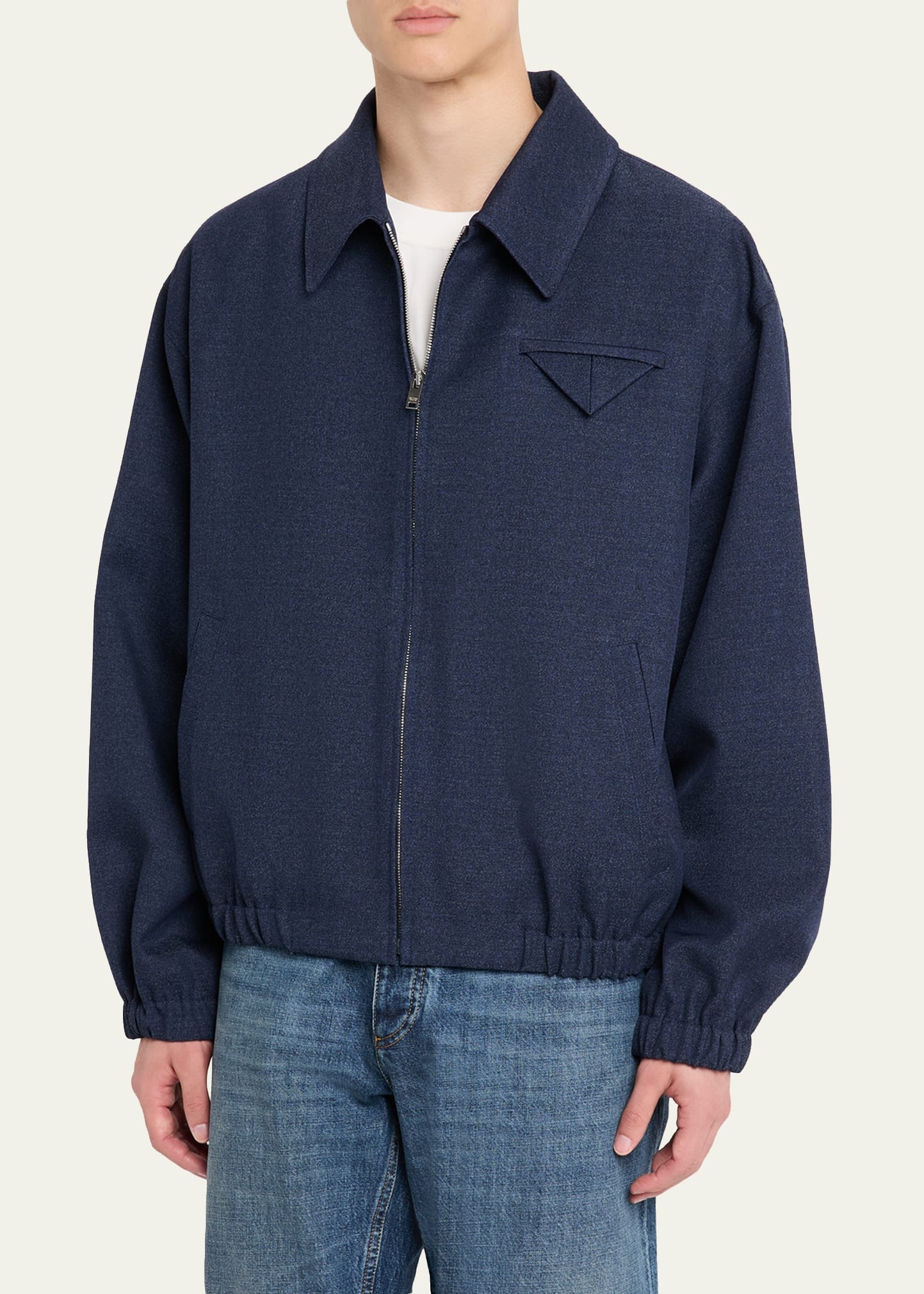 Men's Wool Triangle-Pocket Blouson - 4