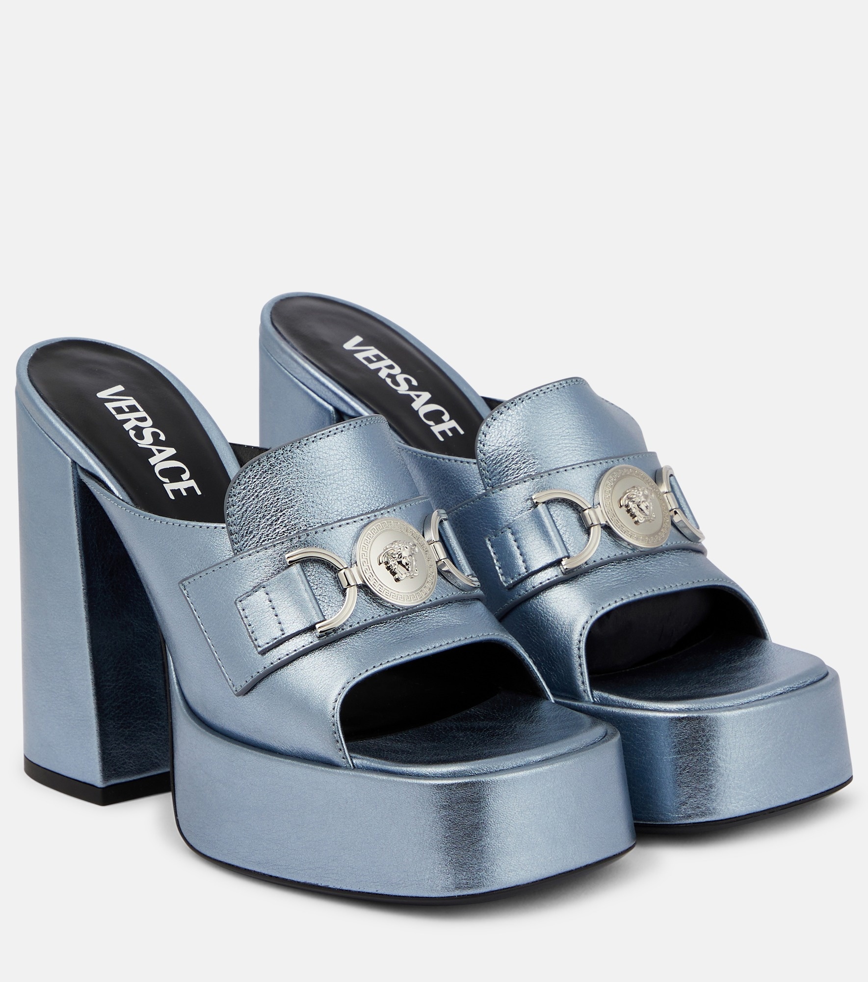 Medusa '95 metallic leather sandals - 1