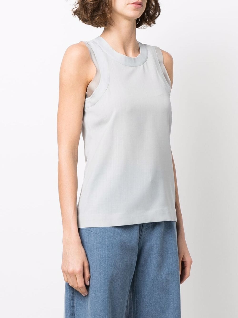 sleeveless ribbed tank top - 4