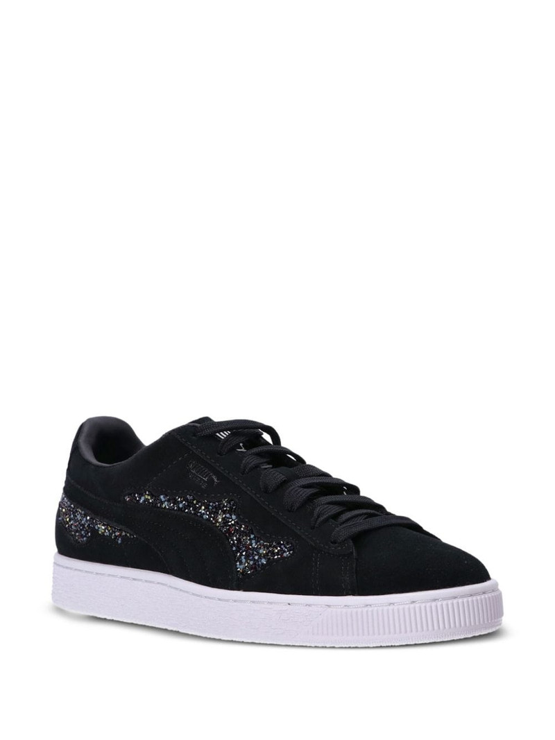 PUMA Swarovski crystal-embellishment suede sneakers outlook