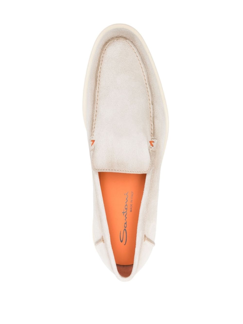 almond-toe suede loafers - 4