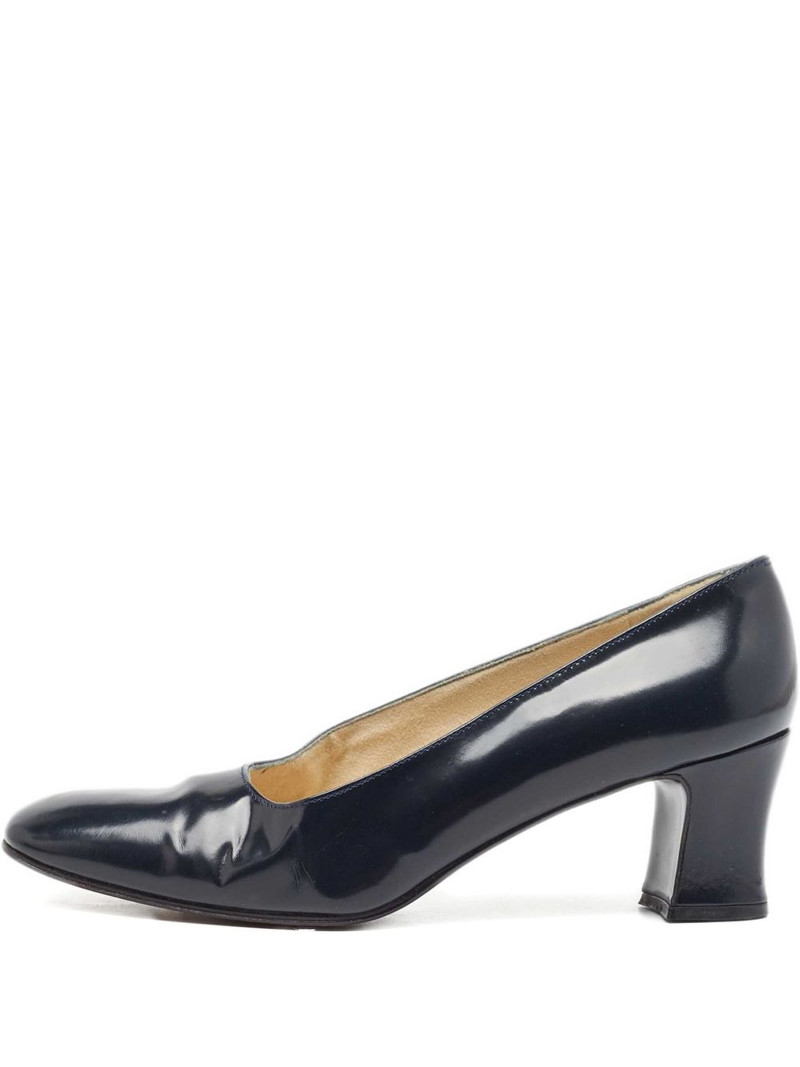patent leather block-heel pumps 1