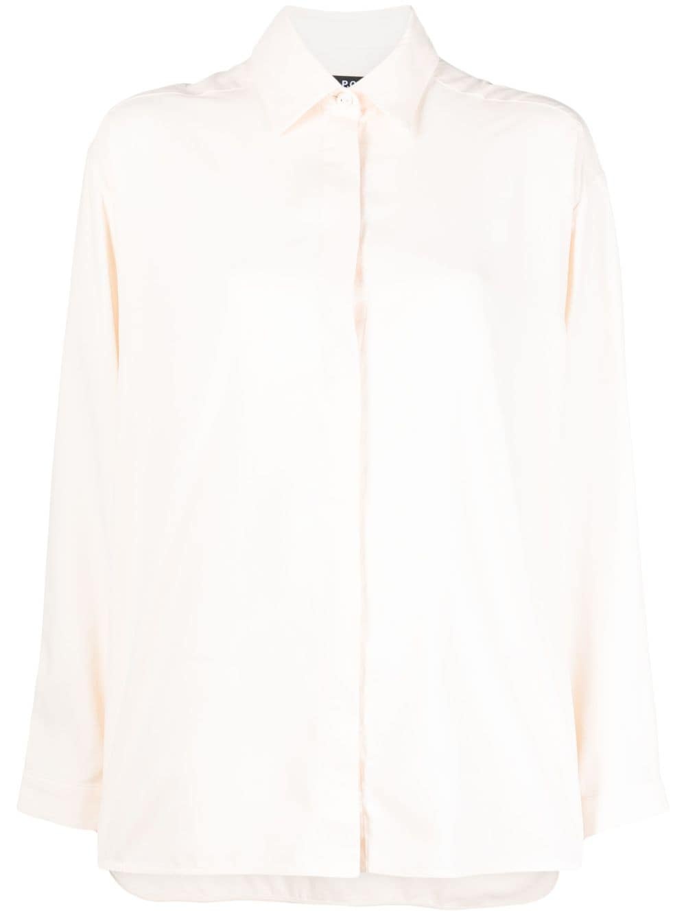 button-up silk shirt - 1