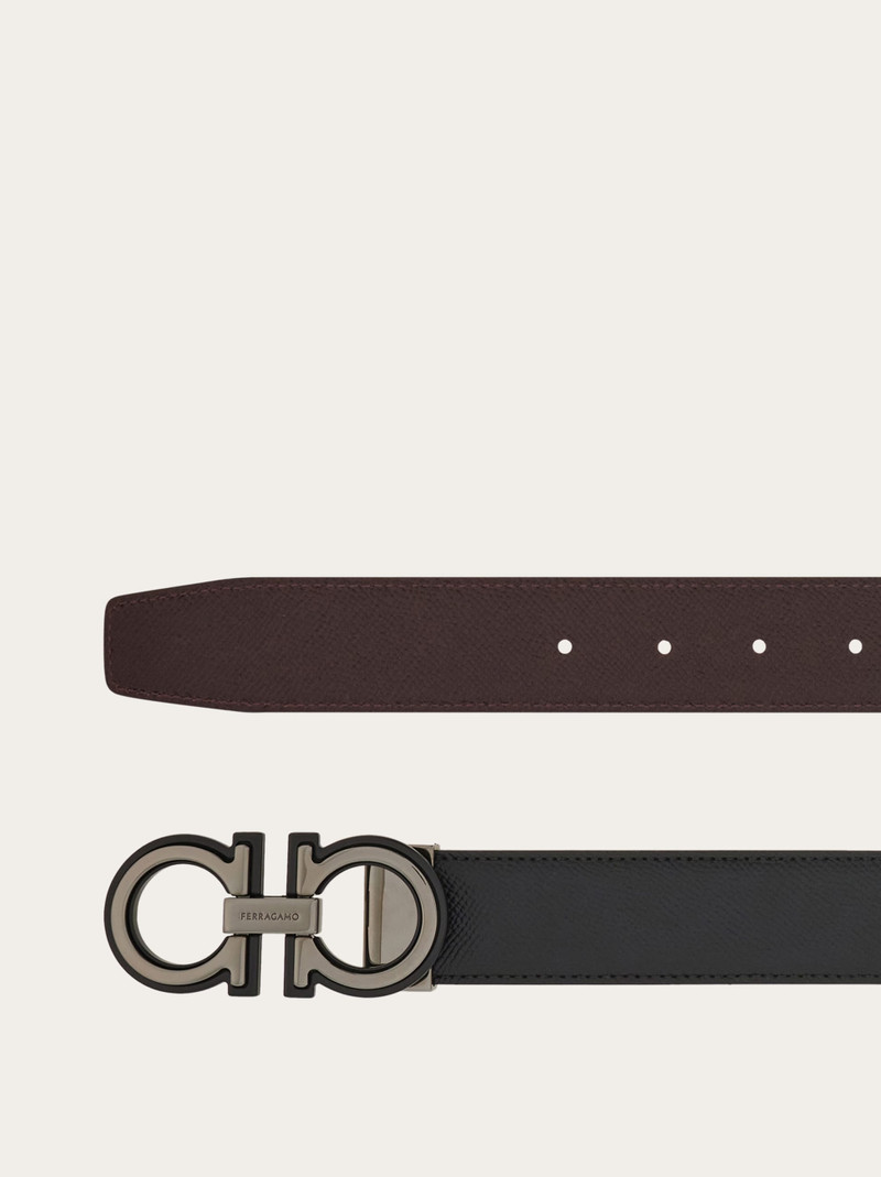 FERRAGAMO Reversible and adjustable Gancini belt outlook