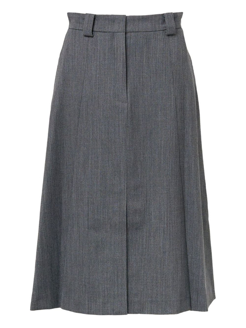 pleated-detail midi skirt 1