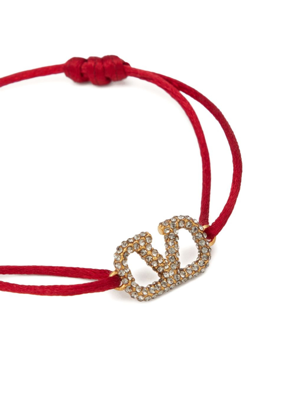 adjustable VLOGO encrusted bracelet - 3