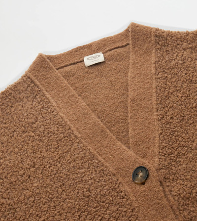 Tod's CARDIGAN IN BOUCLÉ KNIT - BROWN outlook