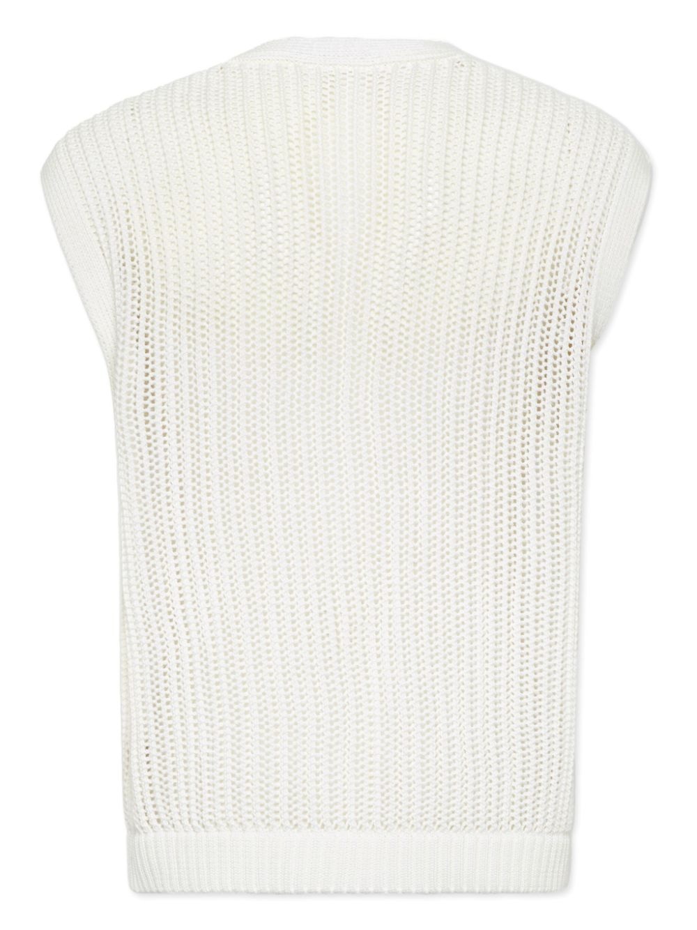open-knit vest - 2