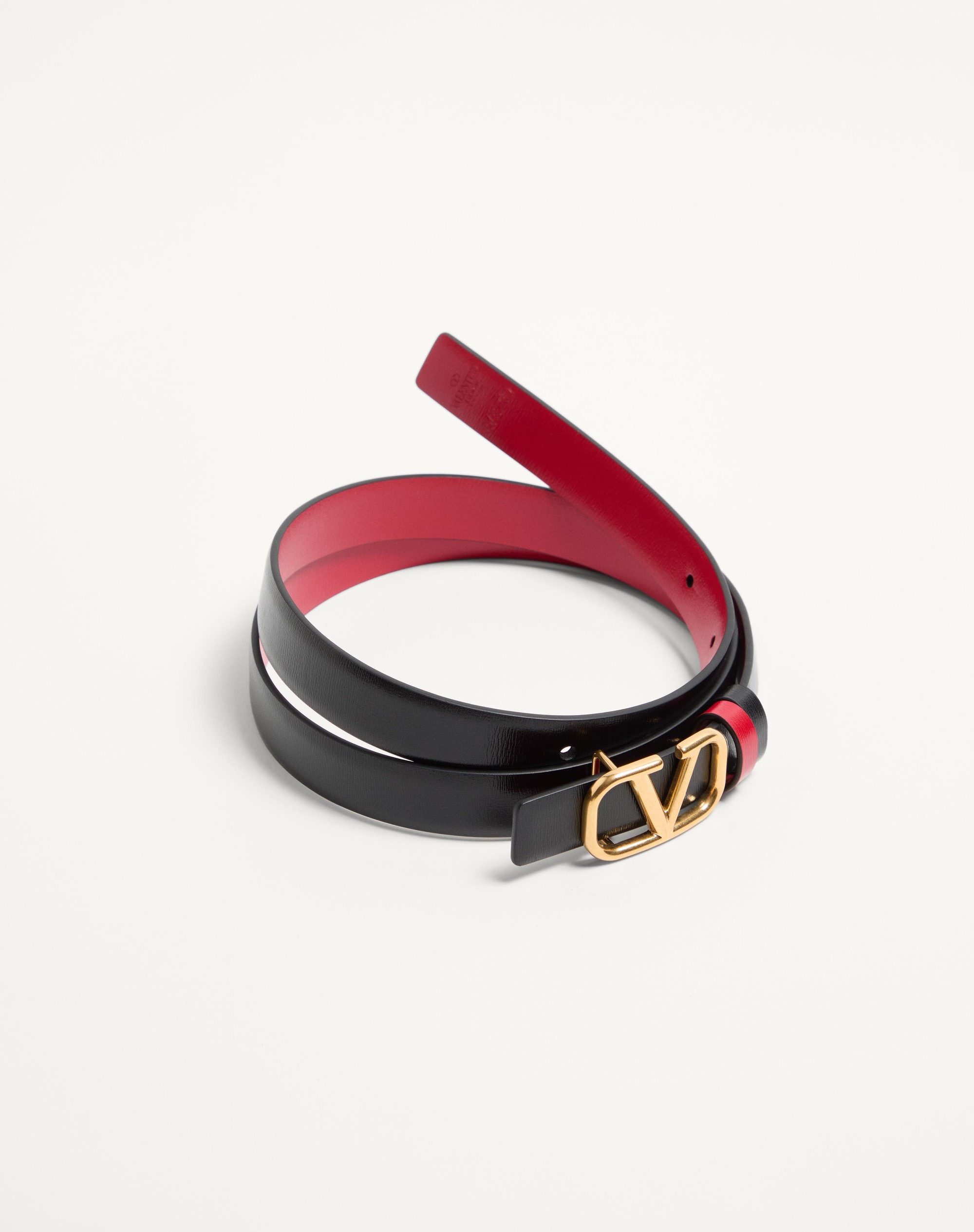 REVERSIBLE VLOGO SIGNATURE BELT IN GLOSSY CALFSKIN 20 MM - 2