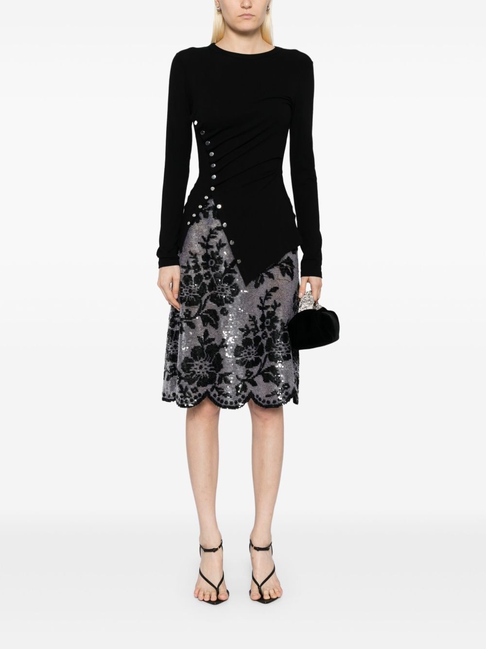 sequin mesh skirt - 2