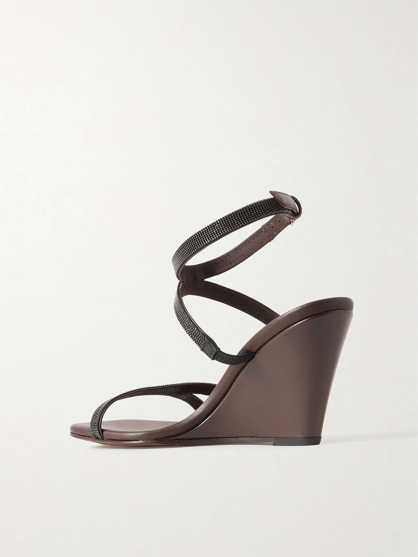 サンダル・ミュール Brunello Cucinelli Black Sandals With Precious Strap Brunello Cucinelli Flat sandals for Women | Online Sale up