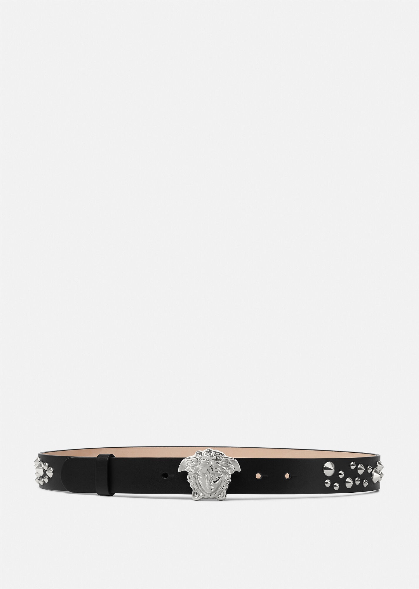 Spiked La Medusa Leather Belt - 1