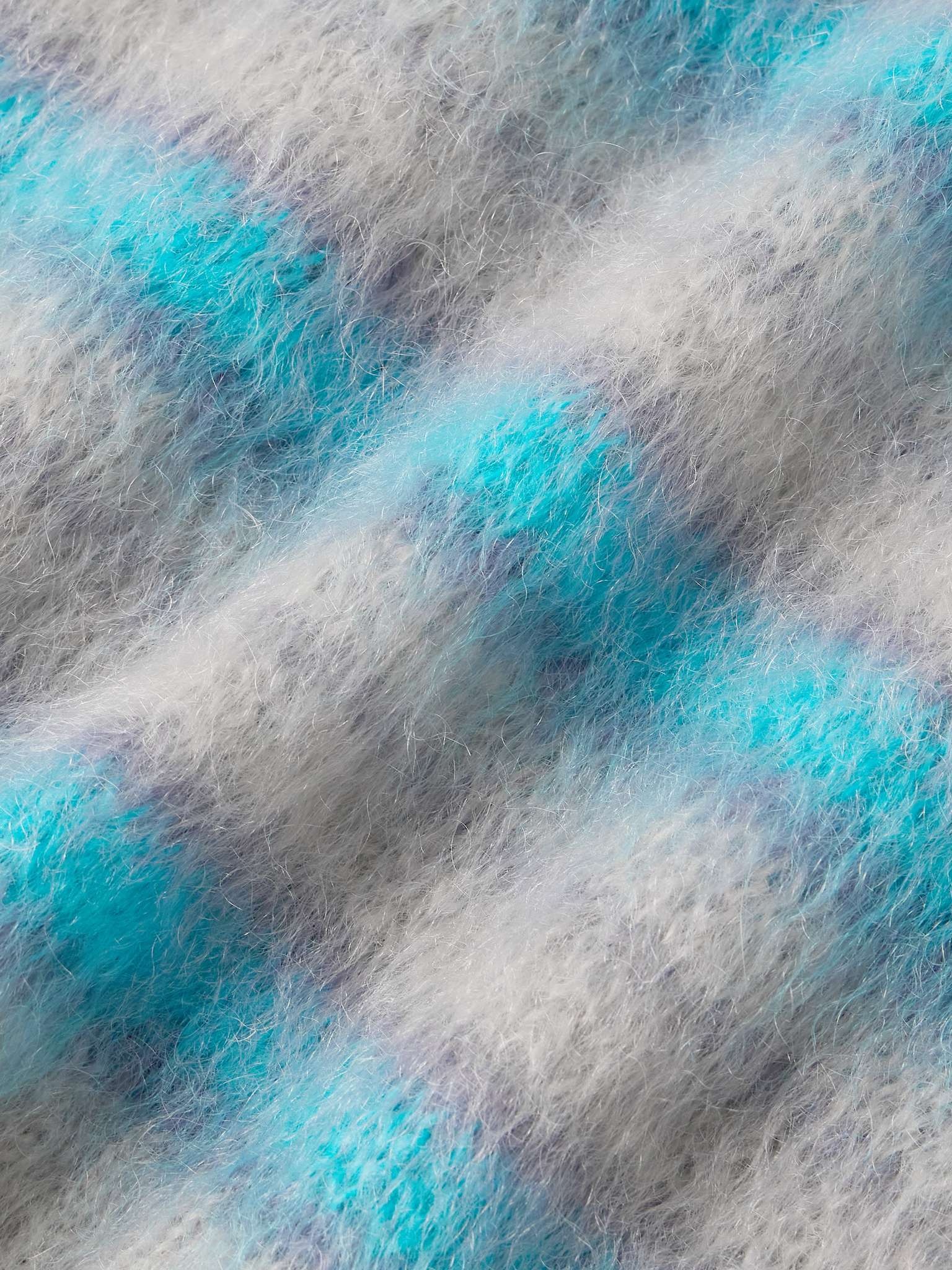Brushed Striped Mohair-Blend Sweater Vest - 5