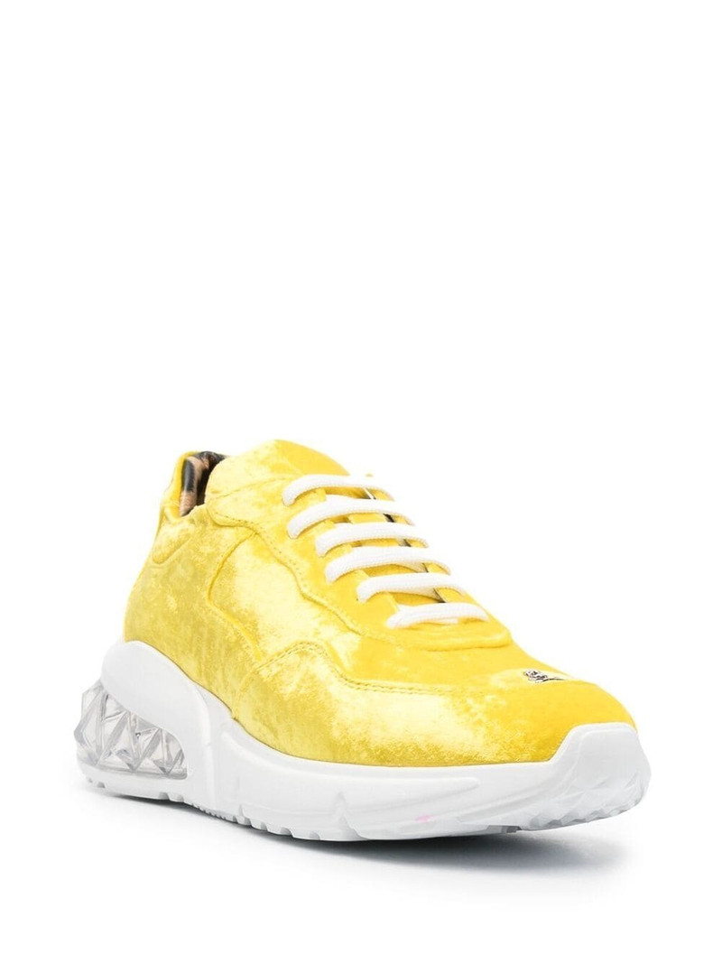PHILIPP PLEIN velvet low-top sneakers outlook