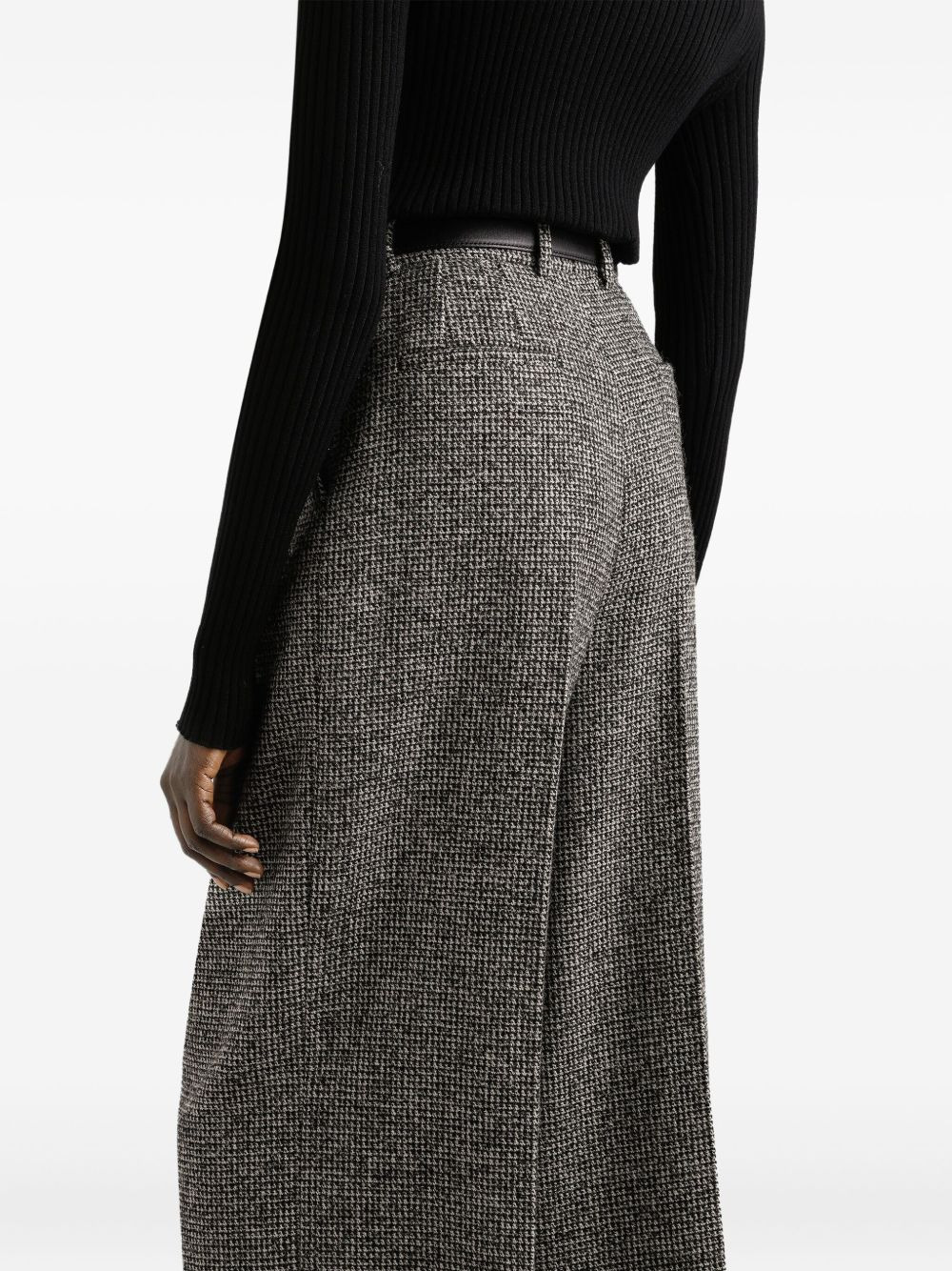 tweed pleated trousers - 3