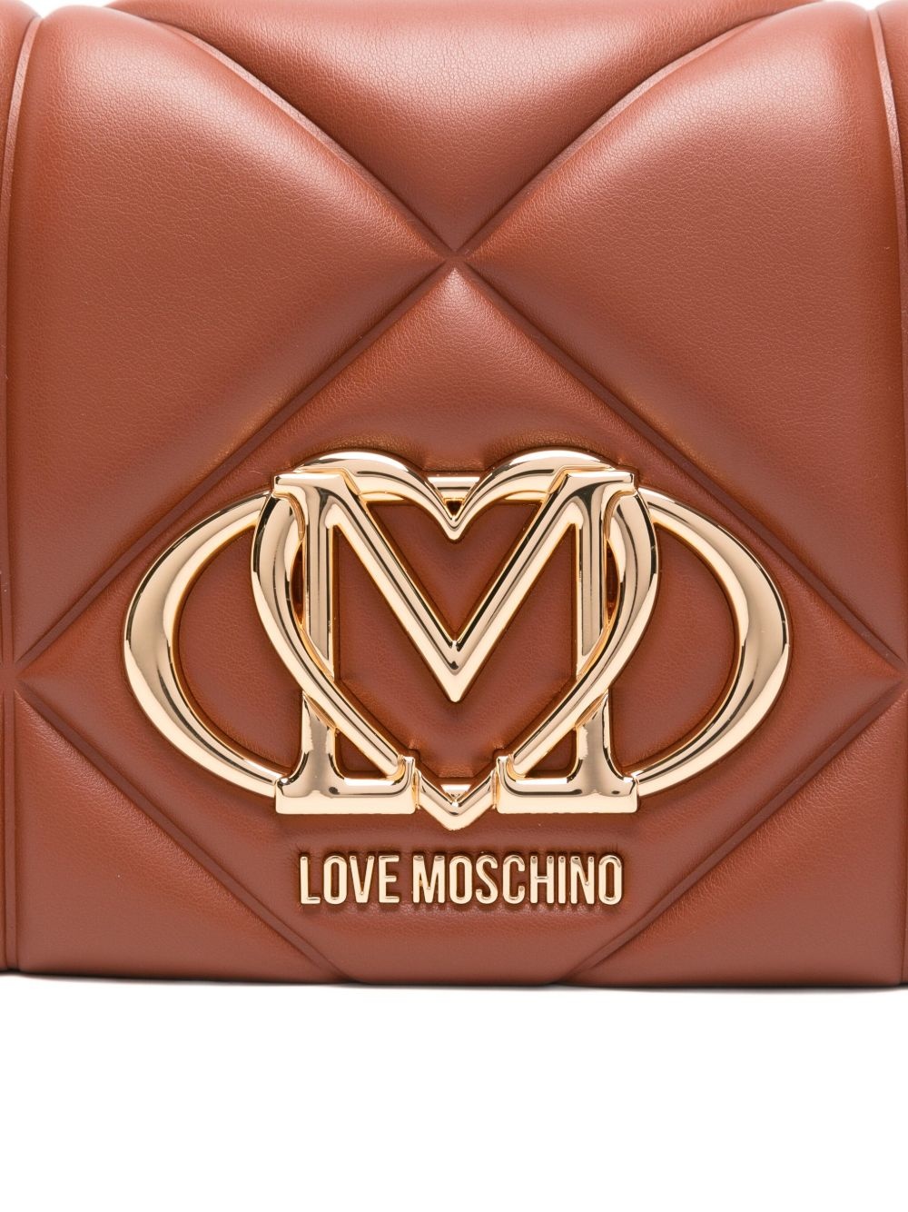 logo-plaque shoulder bag - 4