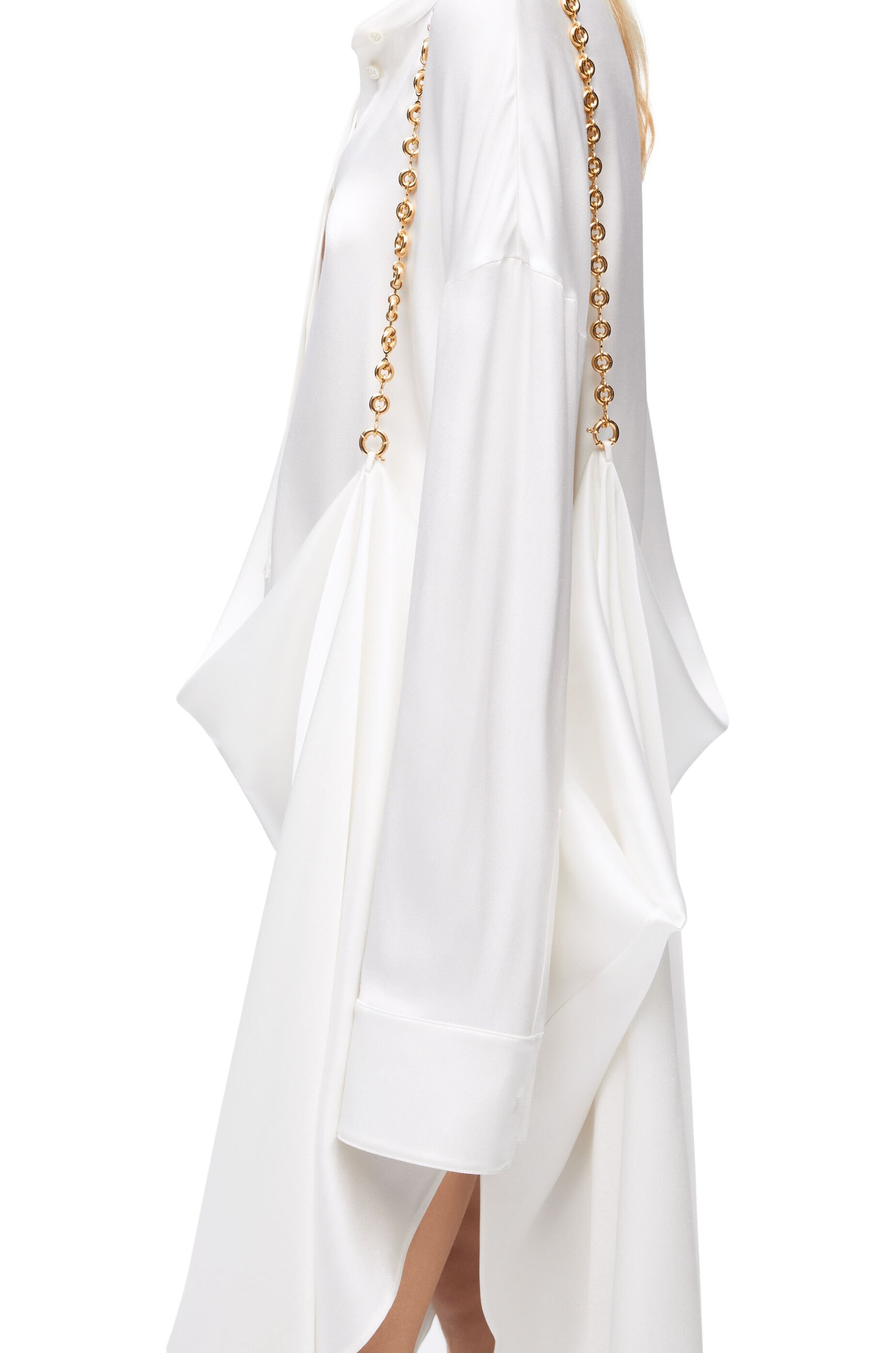 Chain shirt dress in silk - 4