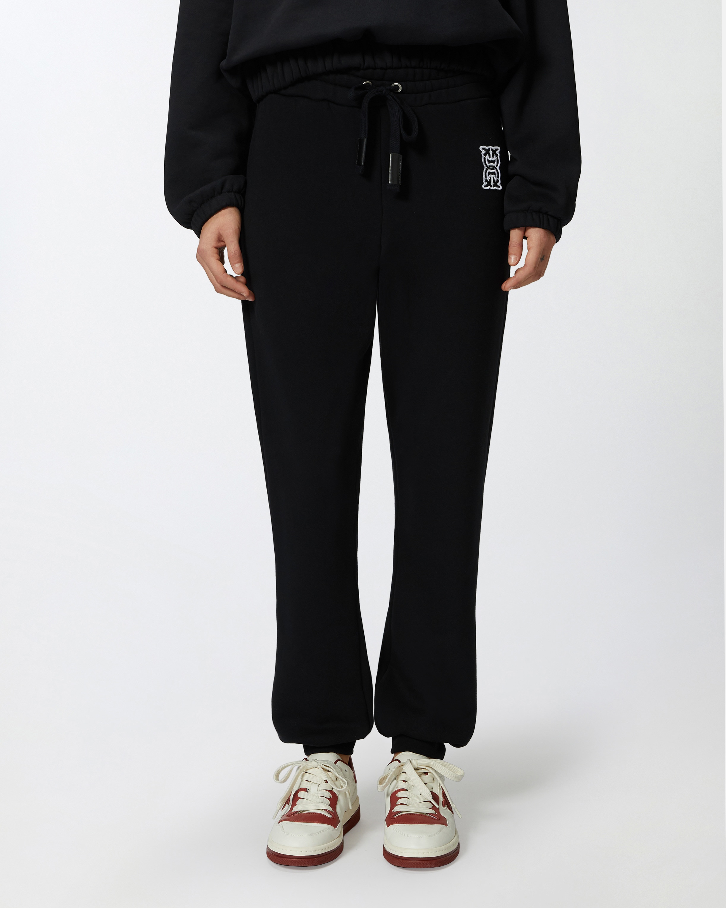 SPORTY JOGGERS WITH LOGO PATCH - 3