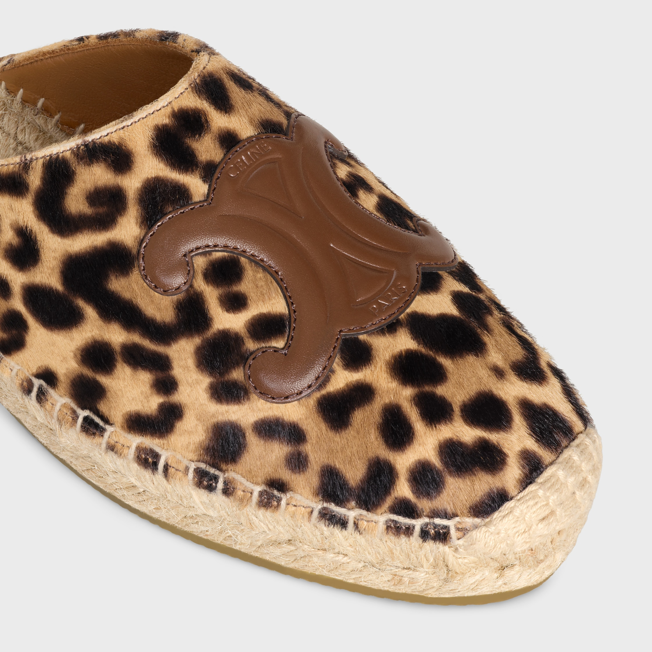 LES ESPADRILLES CELINE MULE IN Leopard Printed Hairy Calfskin - 4
