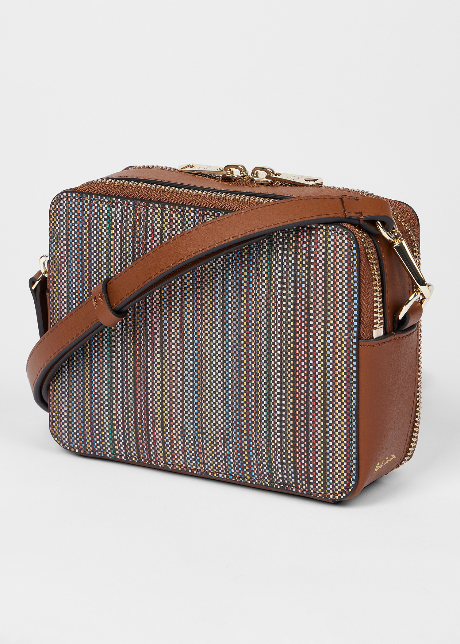 Women's 'Signature Stripe' Canvas Camera Bag - 4