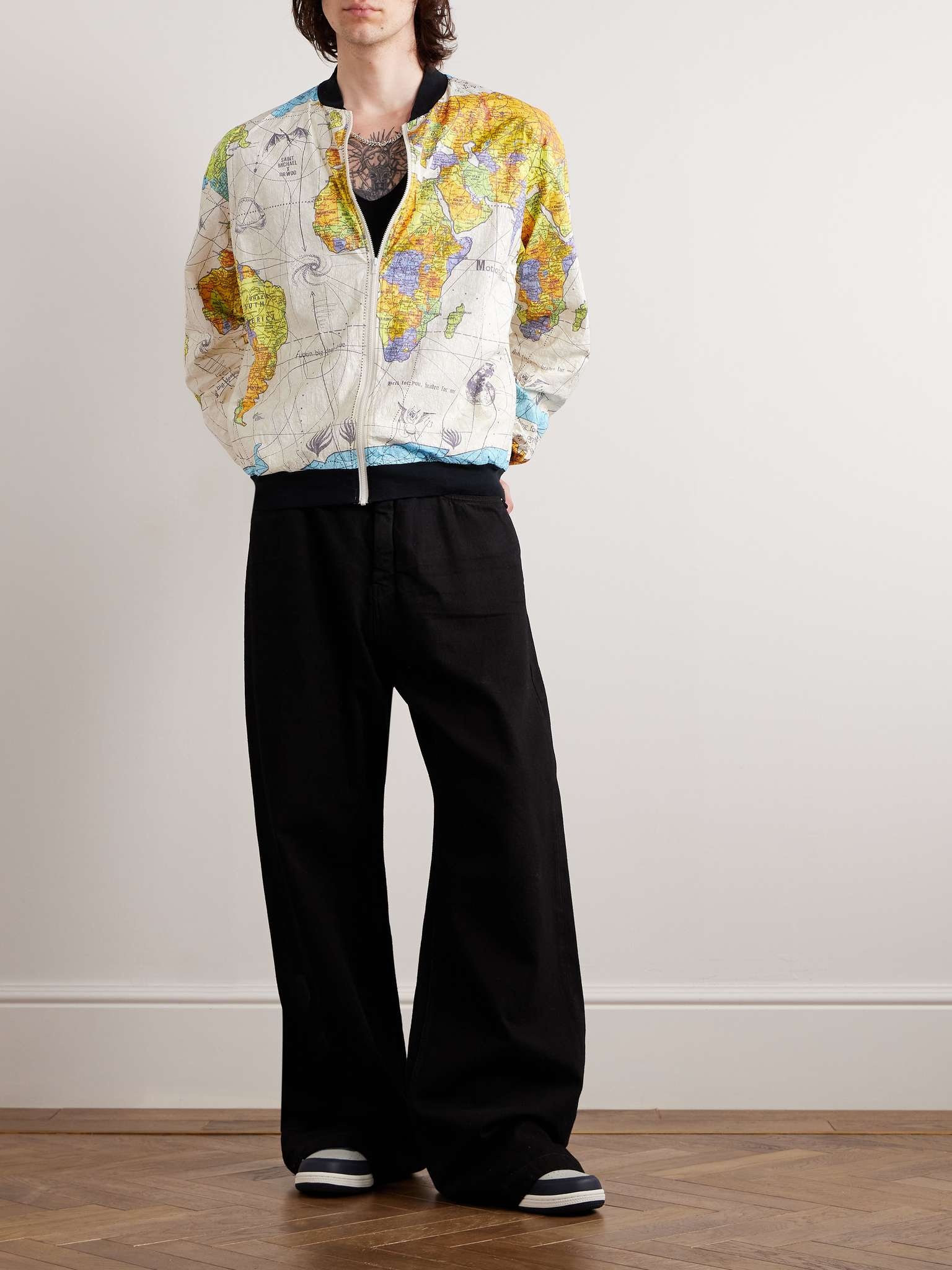+ Dr. Woo Printed Shell Bomber Jacket - 2