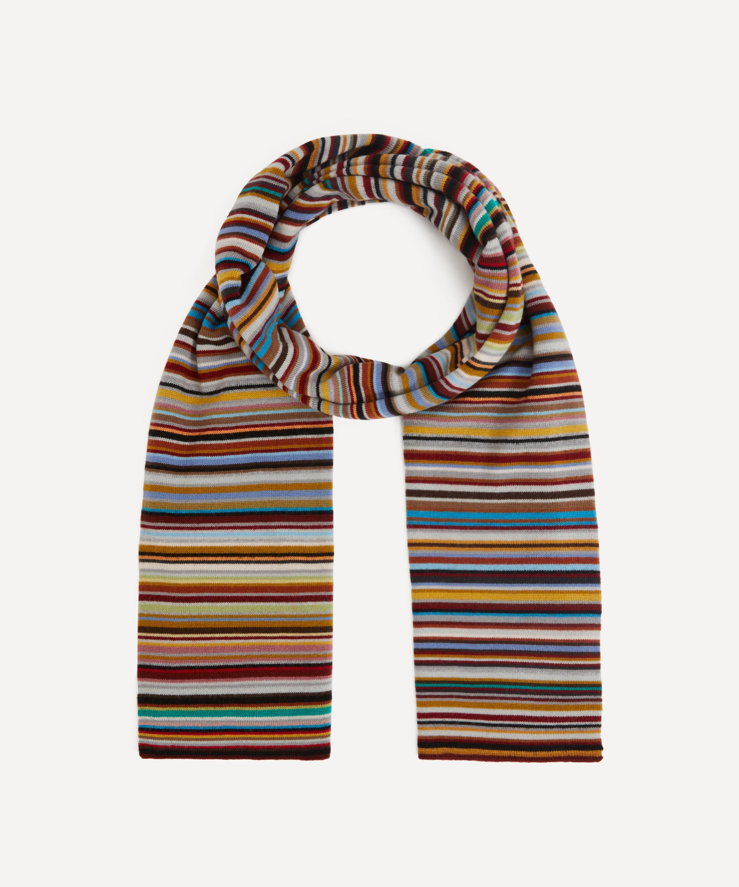 Signature Stripe Wool Scarf - 1