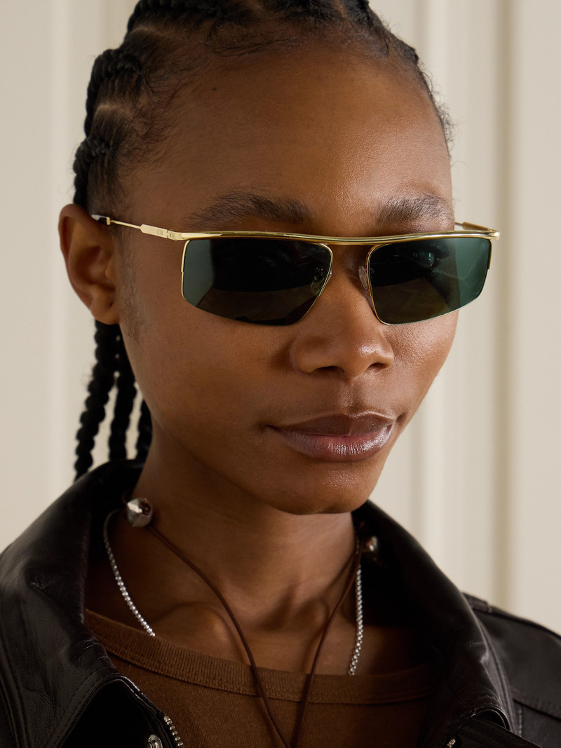 FENDI Travel Aviator-style Gold-tone Sunglasses outlook