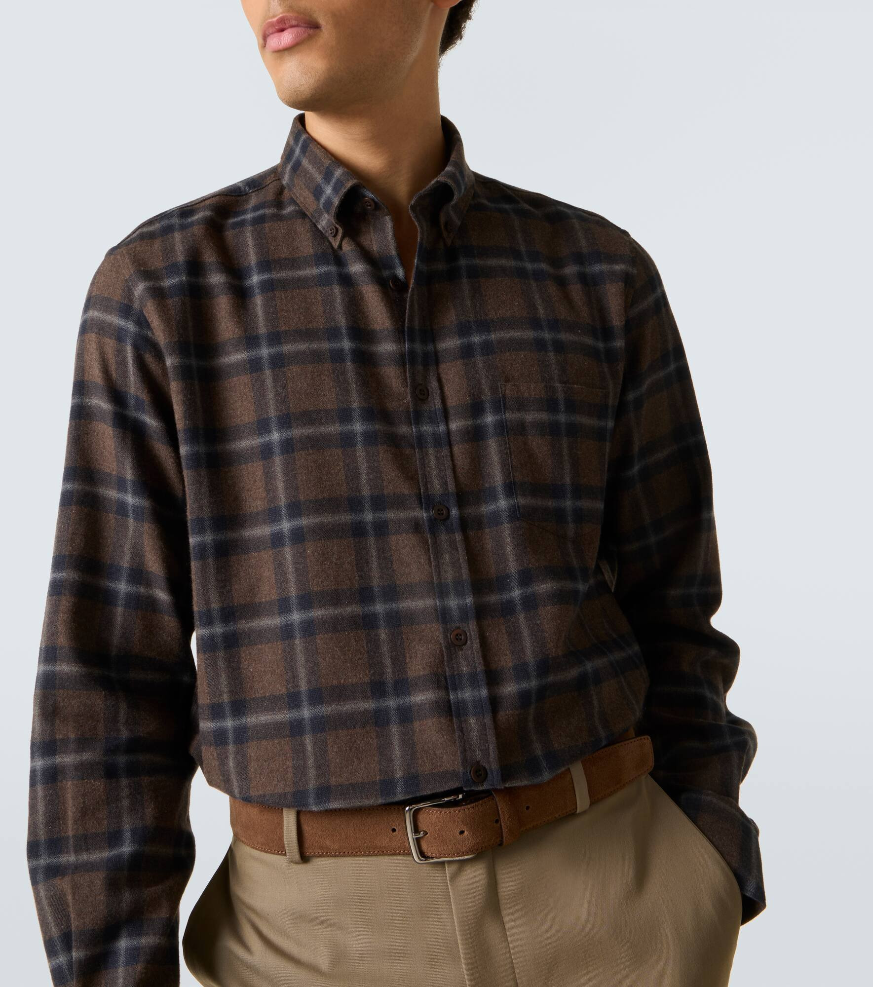Checked cotton flannel shirt - 5