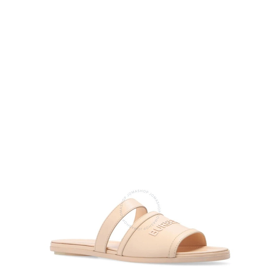 Burberry Ladies Pale Peach Honour Leather Flat Sandals, Brand Size 35 ( US Size 5 ) - 2