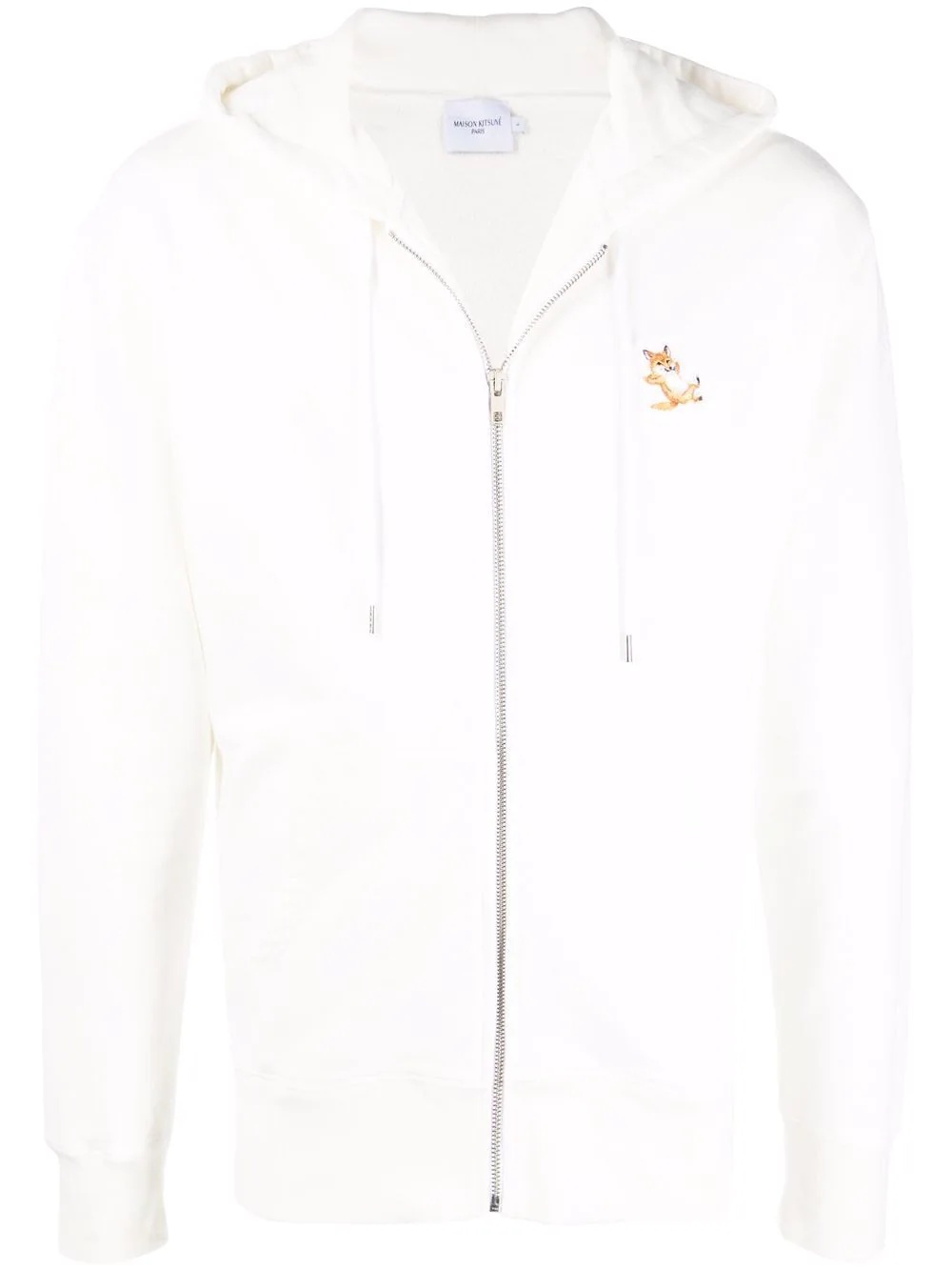 logo-patch zip-up hoodie - 1