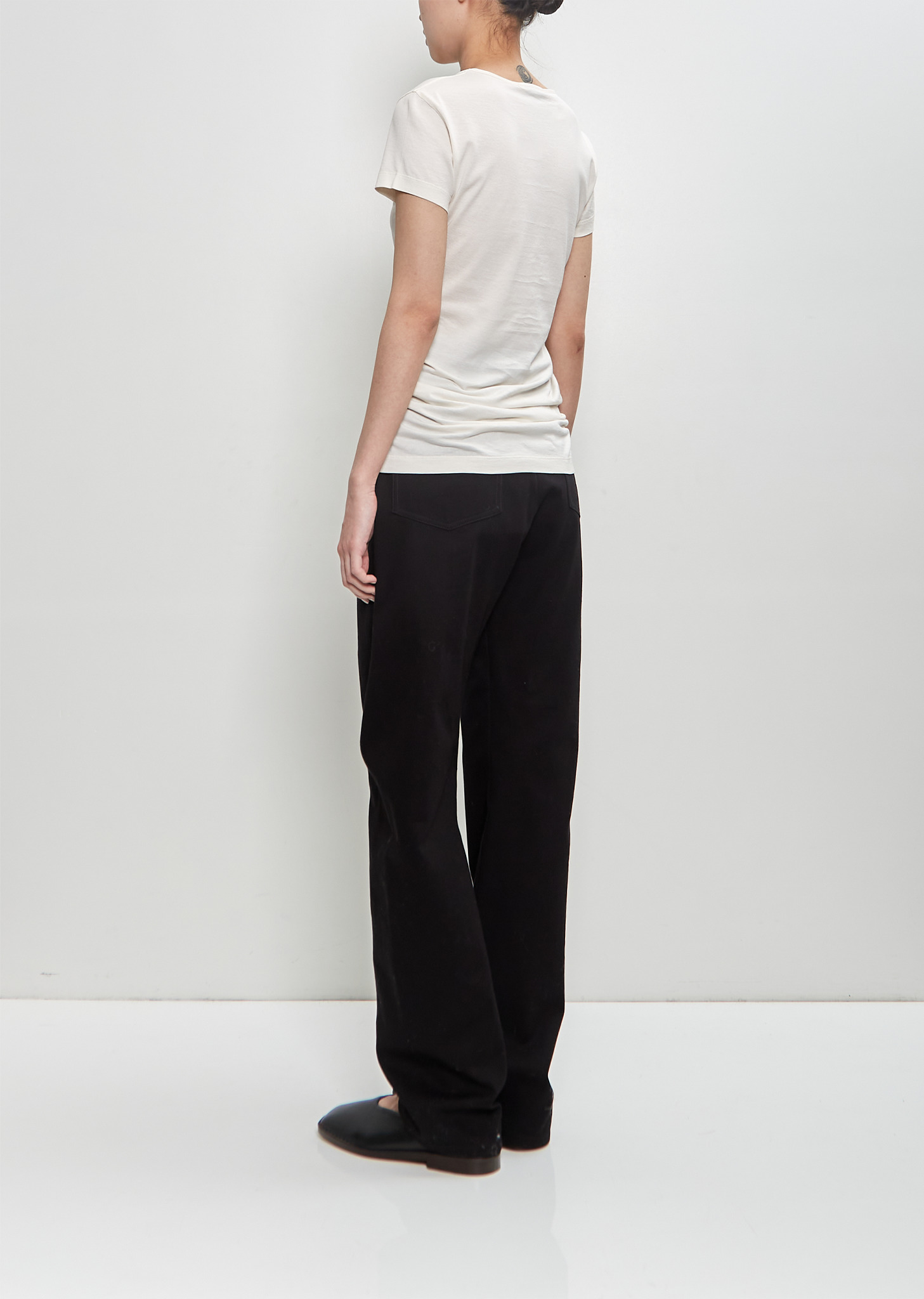 Cotton Fitted T-Shirt — Chalk - 3