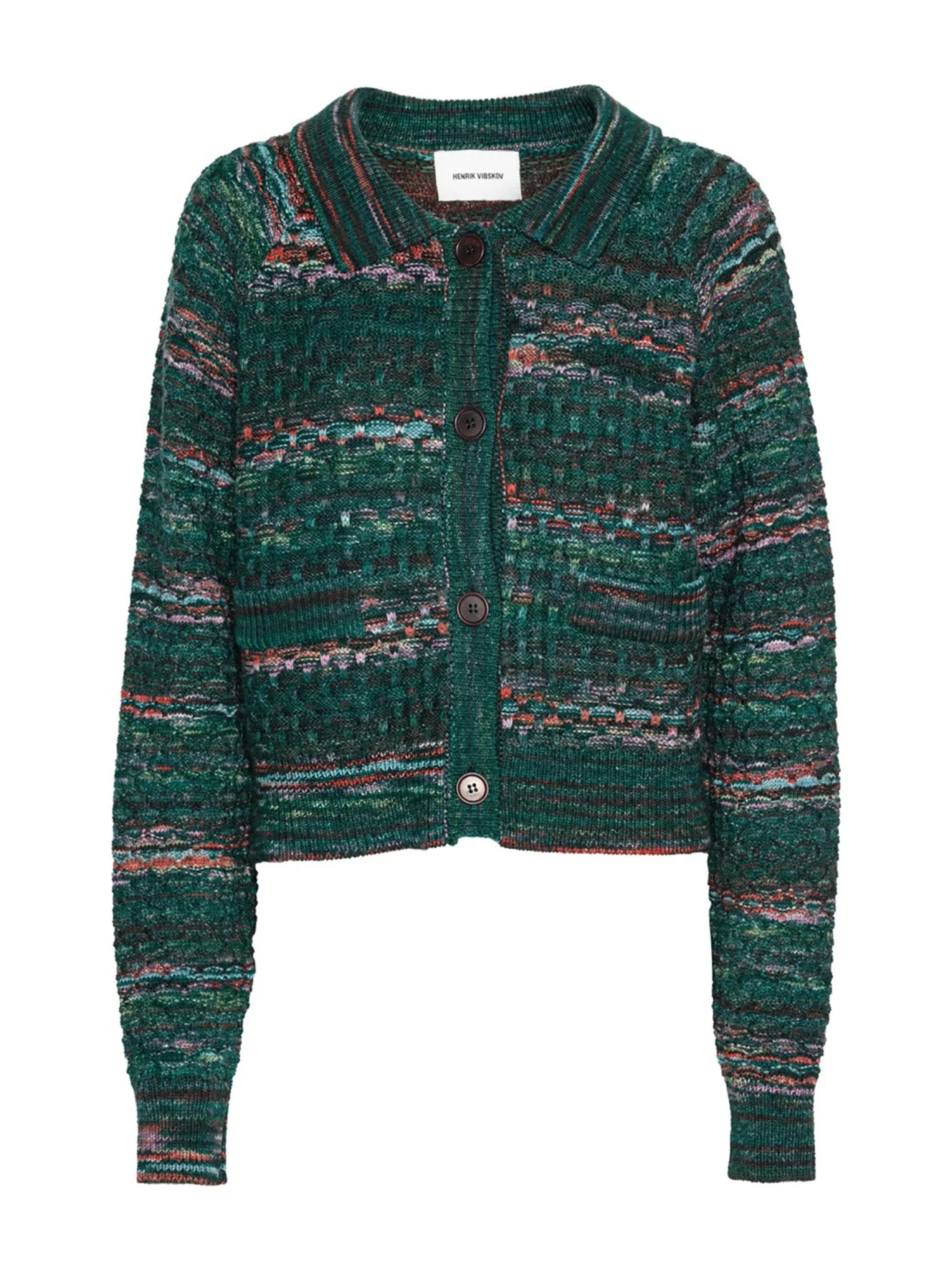 DISGUISE CARDIGAN - GREEN GRAFFITI - 1