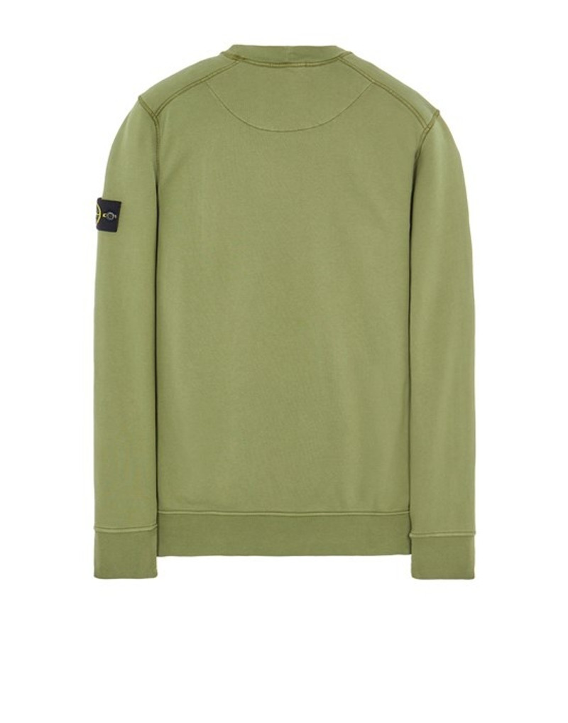 Stone Island 63051 GARMENT-DYED_COTTON FLEECE OLIVE GREEN outlook
