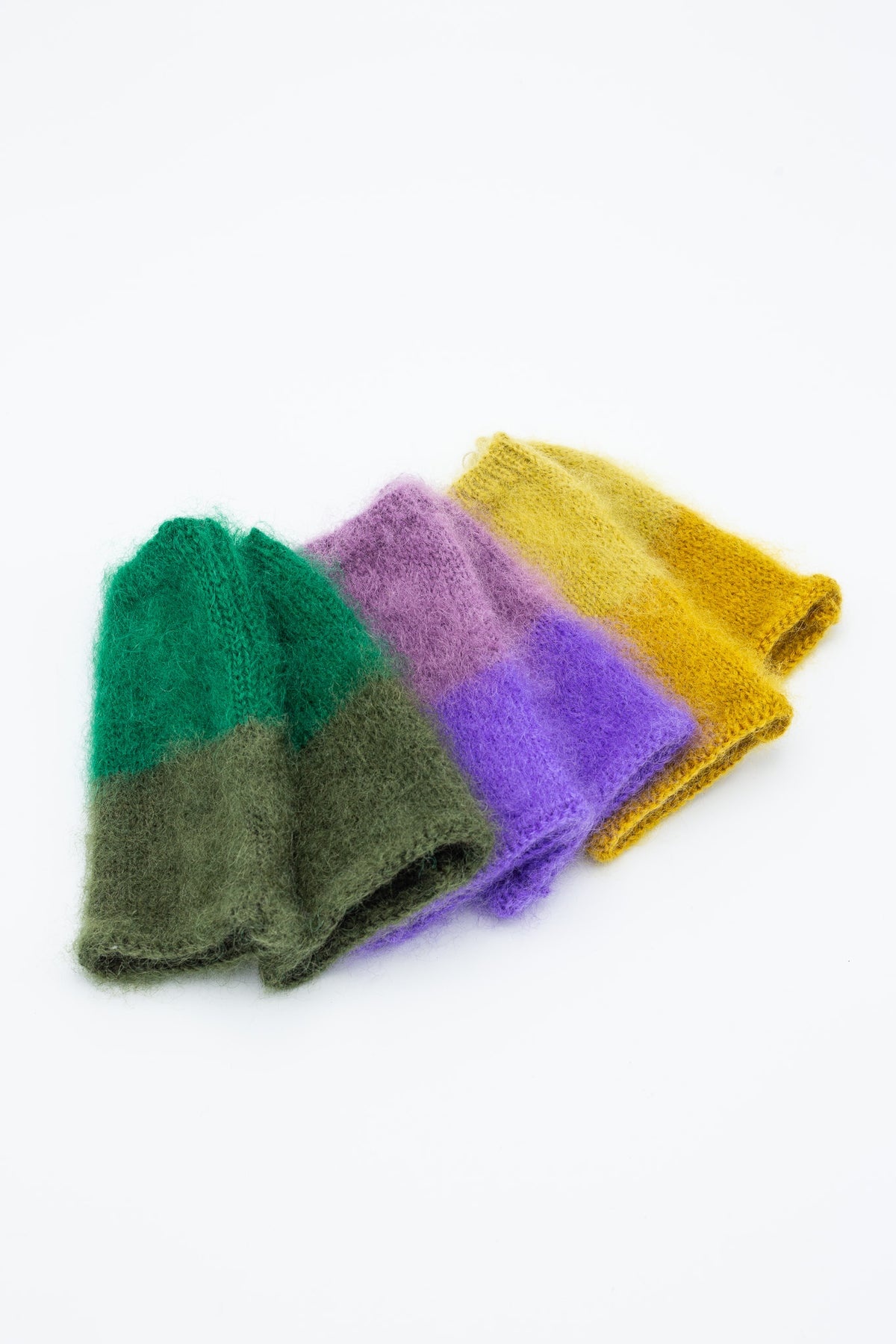 Mohair Knit JOURNEY Gloves - Green - 2