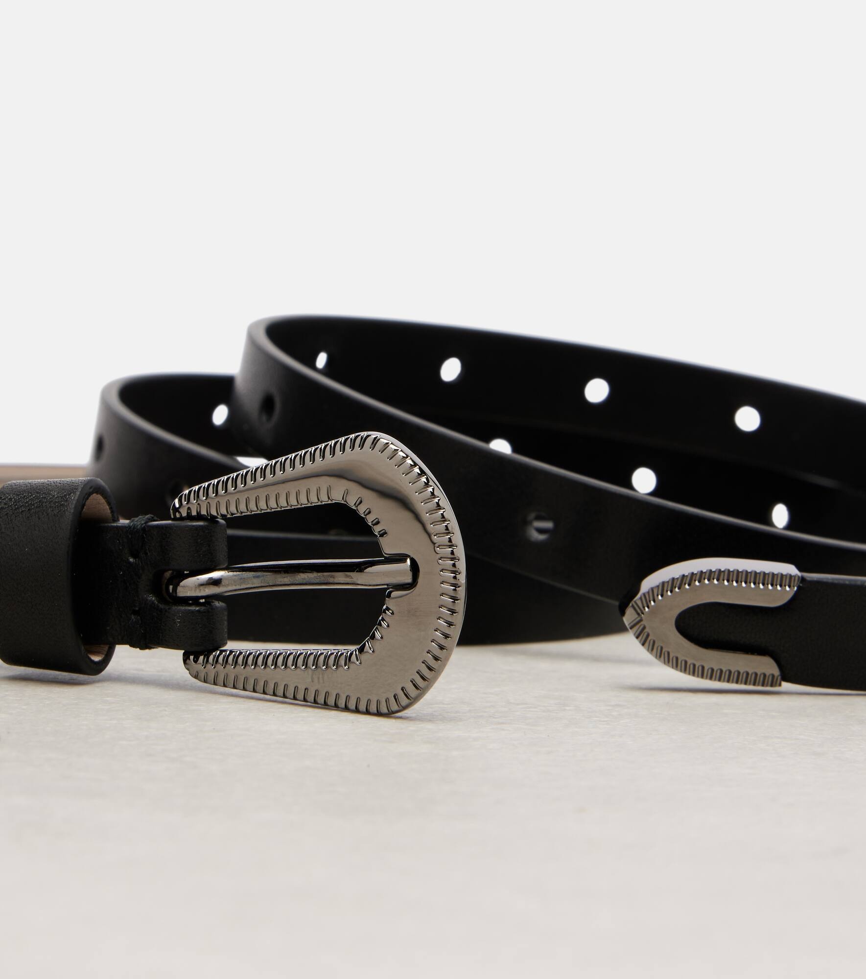 Slim leather belt - 3