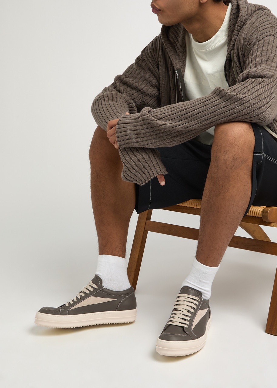 Rick Owens Panelled Leather Sneakers - 5